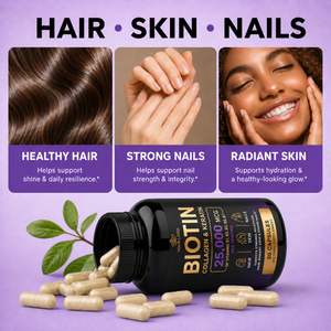 Suplemento de Biotina al por Mayor, Certificado GMPC e ISO, Sin OMG, Nutre el Cabello, la Piel y las Uñas, Apoyo Nutricional, Cápsulas de Colágeno y Queratina - Product Image 4