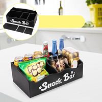 Accessoires de bar à café en bois modernes, comptoir, étagère à café avec poignée, boîte de rangement, organisateur multifonction, capacité de charge de 10 kg
