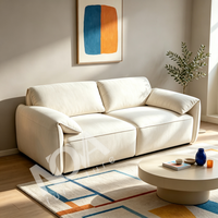 Modulares Sektional-Stoffsofa Modernes Minimalistisches Breitsitziges Cloud-Sofa Verschleißfestes Gepolstertes Wohnzimmersofa