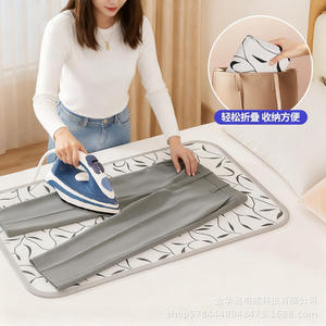 Alfombrilla para planchar, tabla de planchar rectangular plegable para ropa, almohadilla de aislamiento térmico, tipo de pie, uso doméstico - Product Image 3