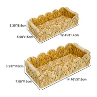 Panier de rangement rectangulaire en plastique de style minimaliste avec poignée pour une utilisation sur le bureau, pour les collations, les fruits, les jouets, les articles divers
