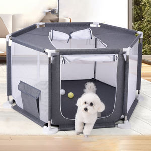 Gran oferta, corralito octogonal de lujo para mascotas, venta al por mayor, tienda de campaña portátil Oxford plegable para mascotas con bandeja de plástico, caja de embalaje de precio razonable - Product Image 5