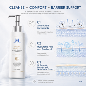 Limpiador Facial con Aminoácidos White Truffle Amino Barrier Cleanser 80ml, Espuma Suave con Ceramida, Ácido Hialurónico y Pantenol, Cuidado Diario para Todo Tipo de Piel - Product Image 4