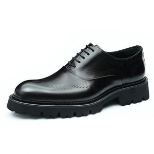 Chaussures habillées Oxford pour hommes, faites à la main, de haute qualité, à bout pointu, à lacets, respirantes, pour mariage estival - Product Image 6