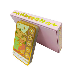 Sesiones <span class=keywords><strong>de</strong></span> adivinación impresas personalizadas, lujosa y elegante hoja <span class=keywords><strong>de</strong></span> oro <span class=keywords><strong>de</strong></span> dibujos animados, 79 <span class=keywords><strong>cartas</strong></span> <span class=keywords><strong>de</strong></span> Tarot, guía hecha <span class=keywords><strong>de</strong></span> Material <span class=keywords><strong>de</strong></span> papel duradero - Product Image 5