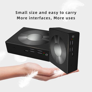 Ordinateur de bureau portable puissant sans ventilateur Barebone Poste de travail Mini <span class=keywords><strong>PC</strong></span> <span class=keywords><strong>Petit</strong></span> <span class=keywords><strong>PC</strong></span> noir <span class=keywords><strong>Gamer</strong></span> - Product Image 2