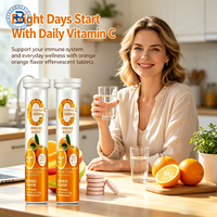 Comprimés effervescents de vitamines et suppléments OEM, complément alimentaire à base de plantes, comprimés effervescents de vitamine C + zinc + vitamine D