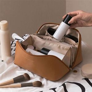 SY328 Juego de Bolsas de Maquillaje Cosméticas Cuadradas de Lona Rosa con Cierre y Logotipo Personalizado al por Mayor - Product Image 5
