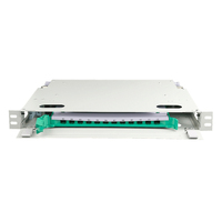 Unit Box ODF Rak Mount Tarik Keluar 5U 96 Port Fiber Optik Panel Patch Optik