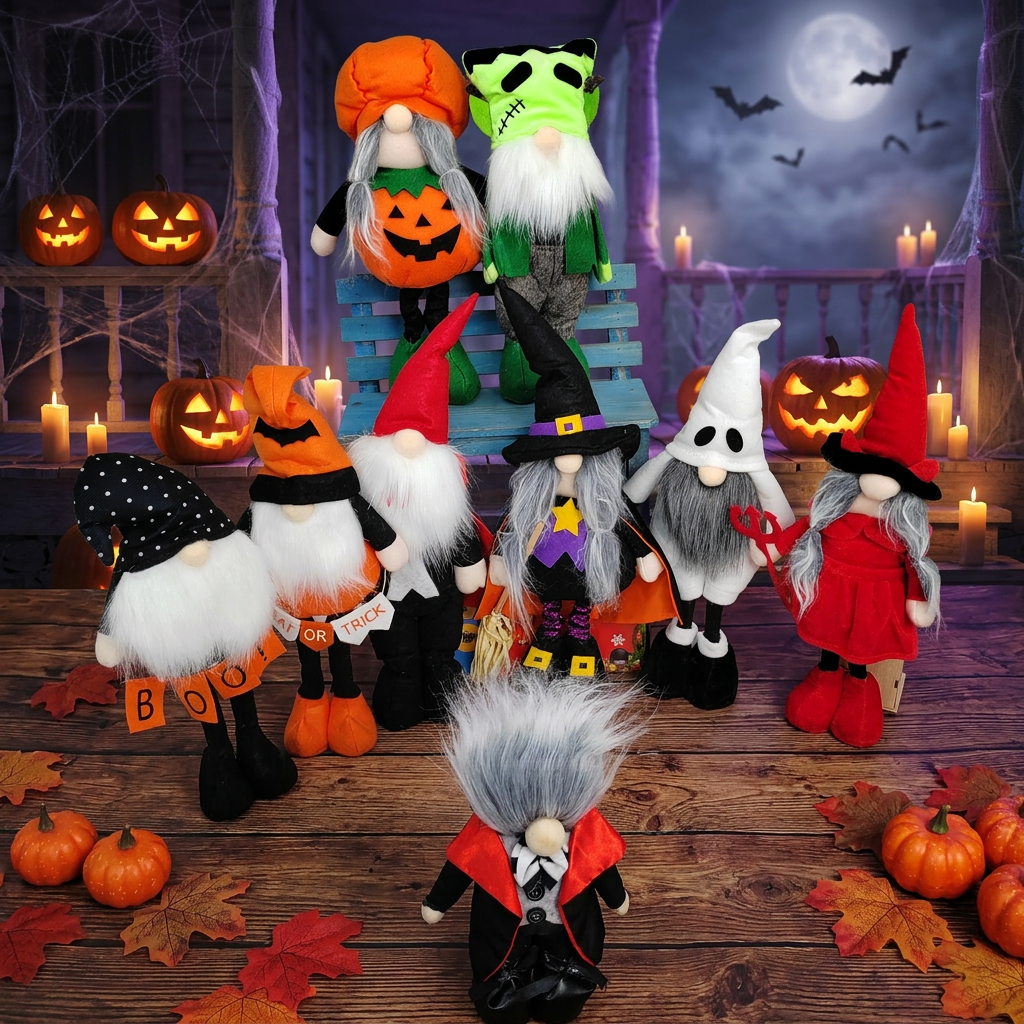 Muñeca Bruja De Peluche Para Halloween | Figurita Decorativa De 20 Cm Para Estantería, Habitación Infantil Y Regalos De Miedo