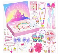 Calendrier de l'Avent de Noël, Boîte Mystère, Ensemble de Bijoux, Calendrier de Compte à Rebours pour Filles, Cadeau d'Anniversaire de Fêtes, Jouet Surprise, Kit de Jeu de Découverte