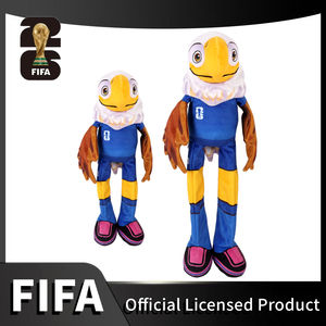2026 Dünya Kupası FIFA Resmi Lisanslı Evcil Hayvan Oyuncakları ABD Clutch IP Maskotu Gürültülü Yumuşak Peluş Uzun Bacaklı Köpek Çiğneme Oyuncakları Sarılmak İçin - Product Image 5