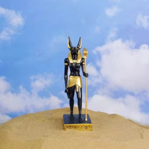 Estatua de resina de Anubis, Estatua de la <span class=keywords><strong>muerte</strong></span> del Antiguo Egipto para manualidades de sala de estar o recuerdos, adorno ESB04 - Product Image 1