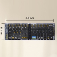 Clavier et souris sans fil pliables mini combo ultra-mince transparent pour Typepad pour I.OS/Windows/Android en stock