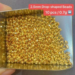 Cuentas de Oro Sólido 18K AU750, Fornituras de Joyería, Cuentas de Abaco y Linterna de Fútbol de 2.5/3/4/5mm, Venta al por Mayor para Fabricación de Collares y Pulseras DIY - Product Image 6