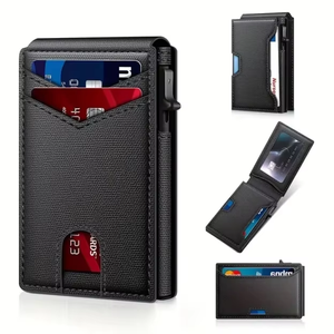 Ultra Thin Magnetic Pop up Card <strong>Wallet</strong> Mens <strong>RFID</strong> <strong>Blocking</strong> Tactical Slim Card Holder Bifold Front Pocket Credit Card - Product Image 3