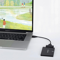 Cable adaptador SATA a USB 3.0 tipo C para disco duro externo de 2,5" y 3,5" con fuente de alimentación UASP.