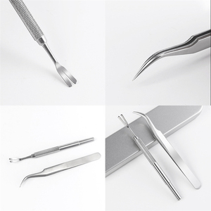 WELLFLYER <span class=keywords><strong>PETE</strong></span>-073 Pet Dog Tick Remover Kit Pet Acier Inoxydable Gratter Tick Tool Puce Extracteur Pincettes Chien Tick Remover - Product Image 4