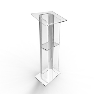 Tùy Chỉnh Rõ Ràng Minh Bạch Lucite Nhựa Bục Thiết Kế Pulpit Nhà Thờ Hiện Đại Lịch Thi Đấu Hiển Thị Acrylic Lectern Bục - Product Image 3