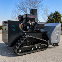 Robot souffleur de neige électrique télécommandé de 1000 mm, alimenté par batterie, sur chenilles, machine autonome pour le déneigement des routes, des maisons et des espaces commerciaux