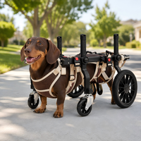 Aide à la mobilité pour animaux de compagnie à quatre roues avec réglage flexible de la longueur et de la hauteur pour chiens âgés handicapés, fauteuil roulant pour chien