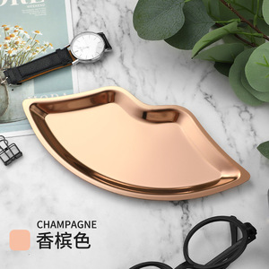 Лидер продаж, поднос для ювелирных изделий в форме губ в Корейском стиле из нержавеющей стали, поднос для домашней косметики, металлический поднос для хранения ювелирных изделий - Product Image 6