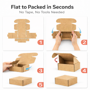 Caja de Envío de Cartón Corrugado para Ropa, Caja de Correo con Cierre Automático, Flauta B, Logotipo Personalizado, Venta al por Mayor - Product Image 3