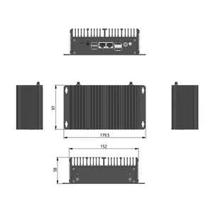 โปรเซสเซอร์ N100/i3-N305 พร้อมพอร์ตอีเธอร์เน็ตคู่ 2.5G รองรับการแสดงผลสามจอ มินิพีซีอุตสาหกรรมขนาดเล็ก สำหรับ NAS และระบบอัตโนมัติ - Product Image 3