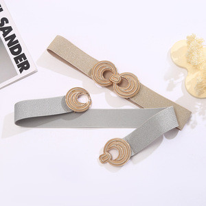 <span class=keywords><strong>Ceinture</strong></span> de luxe pour <span class=keywords><strong>femme</strong></span> en similicuir, élastique, ornée de diamants, amincissante, style <span class=keywords><strong>taille</strong></span> haute, très extensible, pour l'été - Product Image 3