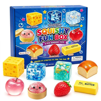 24 Pièces Calendrier de l'Avent Squishy en forme de Boulettes de Noël, Boîte Mystère Amusante, Lot de Jouets Souples et Moulables pour Fête d'Halloween