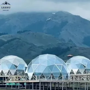 Hot Sale Leshu Foutdoor Tenten 3.6M Geodetische Koepel Volledig Transparant Doorzichtig Tent Met Winterzomerhoes Voor Evenementenfeest