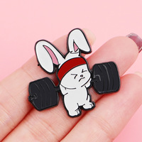 6 styles de pin's en émail amusants motif lapin et loup de dessin animé, broche mignonne de la série lapin pour vêtements, sacs à dos, décoration et cadeau