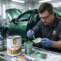 Peinture automobile acrylique Top Populaire 1K Vert Cristal Nacré, revêtement de personnalisation automobile, couleur incontournable