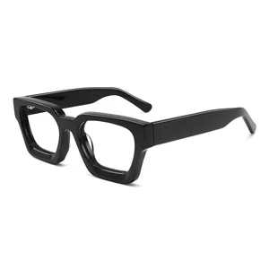 AMEXI Lunettes en acétate de haute qualité Monture de lunettes Hommes Rétro Simple Miroir d'avion Monture de lunettes pour femmes vente en gros