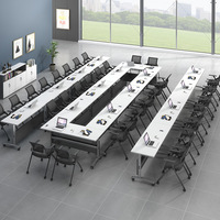 Tables et chaises pliantes pour la formation, tables de conférence modulaires empilables, longues bancs, tables rabattables, salles de réunion, bureaux