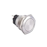 ELEWIND Bouton-poussoir momentané en acier inoxydable 19 mm 1NO1NC sans lumière LED certifié CE 220V PM195F-11/S