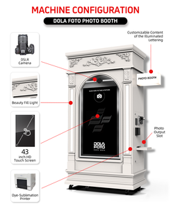 Photomaton commercial style <span class=keywords><strong>disco</strong></span>, borne interactive pour selfies, imprimante rapide, appareil photo reflex numérique, promotion d'événements - Product Image 3