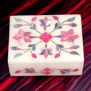 Boîte à bijoux décorative en nacre fabriquée à la main prête à l'exportation depuis l'Inde pour les cadeaux des filles - Product Image 1