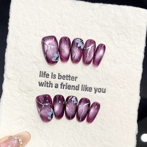Venta al por Mayor de 10 <span class=keywords><strong>Uñas</strong></span> Postizas de Gel Pintadas a Mano de Lujo, <span class=keywords><strong>Uñas</strong></span> Acrílicas de Alta Calidad con Diseño Único, <span class=keywords><strong>Uñas</strong></span> Artificiales - Product Image 1