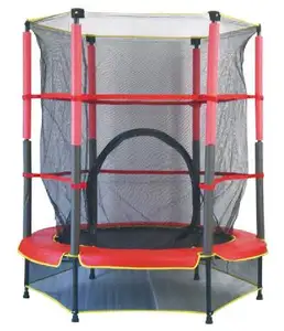 55英寸30pcs弹性儿童六角形室外室内蹦极健身跳蹦床带安全网便宜出售