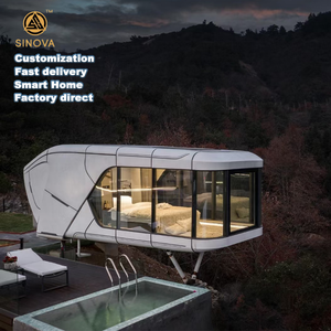 Maison capsule préfabriquée moderne tout-en-un Sinova, conteneur en acier, meubles, appareils électroménagers, chambre, bureau pour sites de glamping, 5 ans et plus - Product Image 1