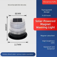 Balise de chantier magnétique à clignotement contrôlé par la lumière, signalisation de sécurité routière LED solaire pour véhicules