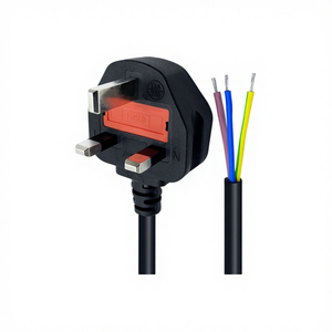 Câble d'alimentation standard britannique, câble de connexion, prise à trois broches, <span class=keywords><strong>rallonge</strong></span> à queue nue, fil à trois conducteurs étamé et soudé <span class=keywords><strong>pour</strong></span> anti-perte - Product Image 4