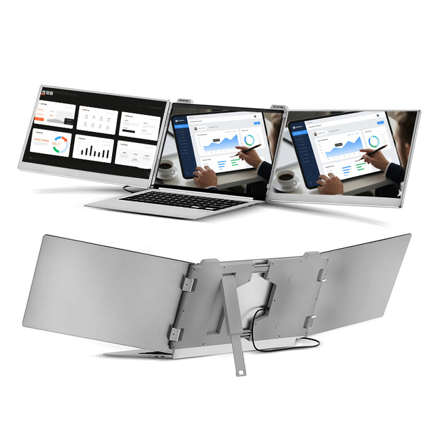 14 Inch IPS Type C Portable Monitor 16:10 External Multi-Display Setup Triple Screen for Gaming