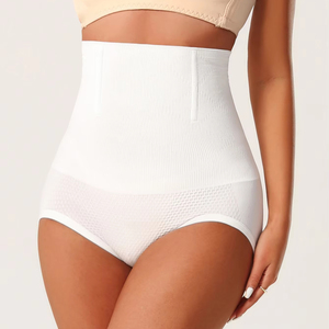 Culotte Triangle taille haute Pantalon de façonnage extensible tricoté sans couture en usine Soutien osseux en acier ferme Corps abdominal en nylon - Product Image 5