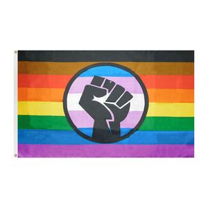 New Arrival Double Side Feminism Rainbow <b>Flags</b> for Yard Lawn Indoor Outdoor Decoration - Product Image 2