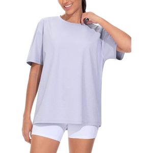 FOXA Camiseta extragrande para mujer, manga corta, cuello redondo, holgada, de secado rápido, para entrenamiento, informal, básica, de verano - Product Image 1