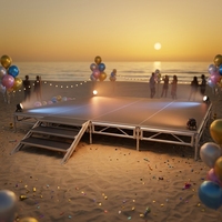 Nouvelle Scène Modulaire Carrée de Luxe en Alliage d'Aluminium, Plateforme Réglable pour Concerts, Mariages et Événements Extérieurs