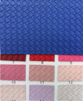 1.0mm d'épaisseur PVC synthétique PU cuir sac de maquillage coloré classique tissé carré grille motif tissu bagage accessoire
