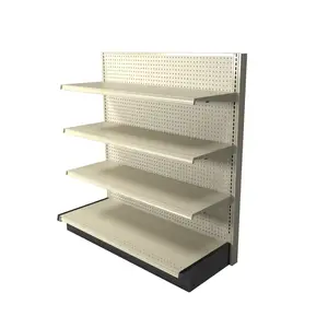 Supermarket Best Selling L Type Wall Gondola Shelving With 4 Shelves 36W 54H 19D For C-store Or Supermarket